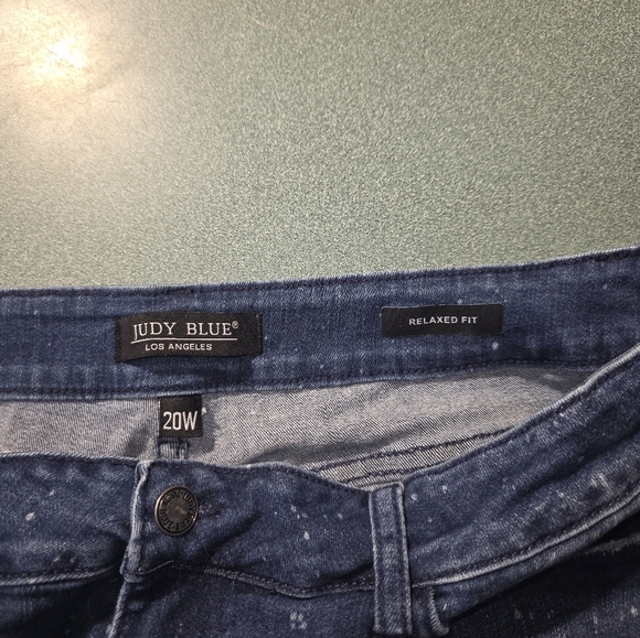 Judy blue Size 20W Relax relaxed fit paint splatter design jeans - Picture 10 of 14